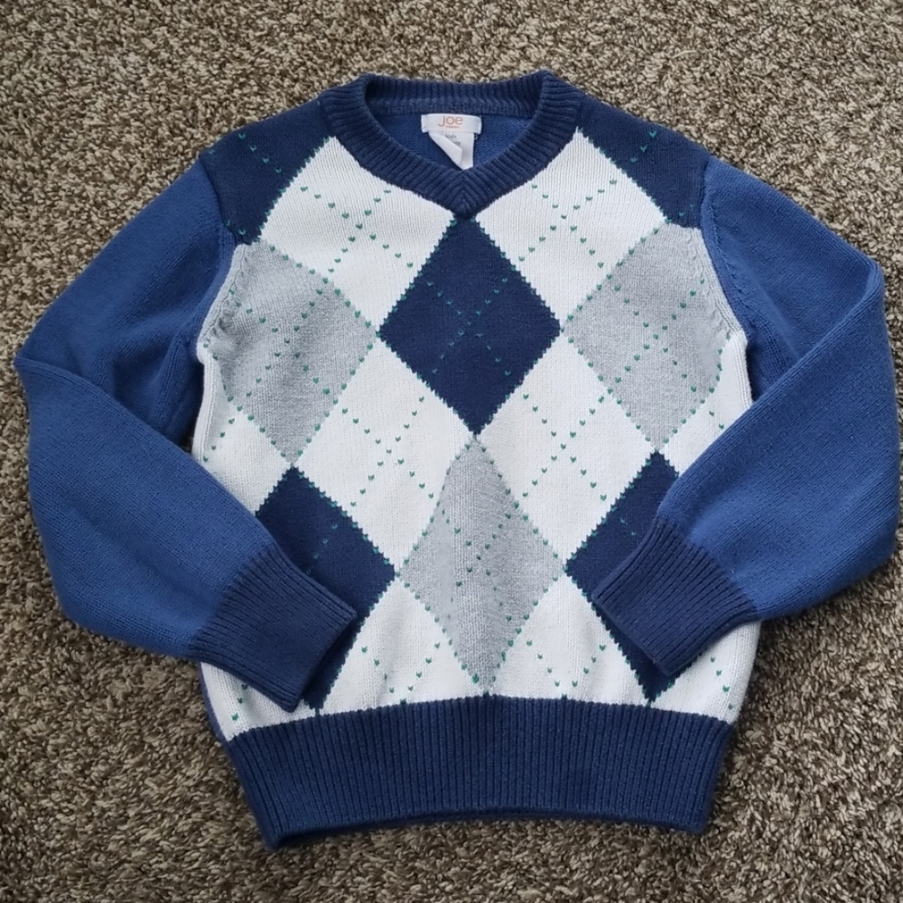 Joe Kids Boys Argyle Sweater Size 4/5